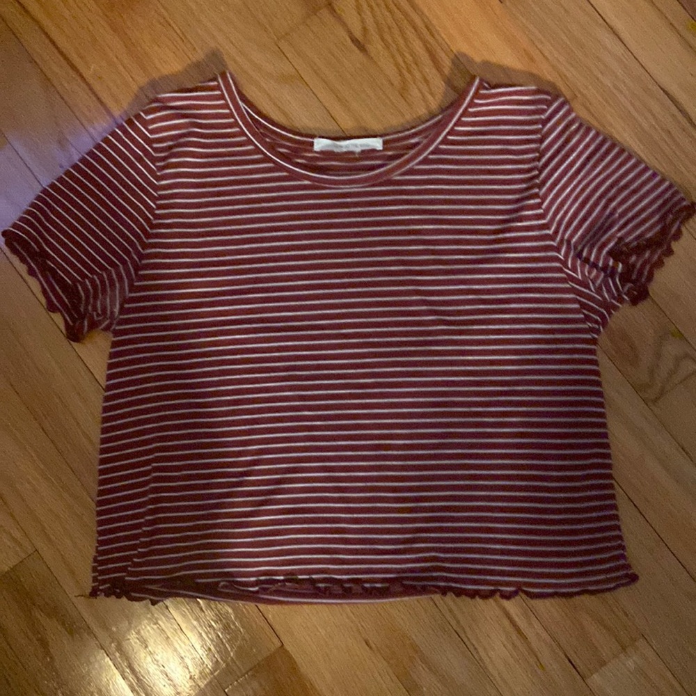 Cropped, stripped tee